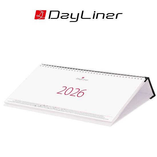 Dayliner asztali naptár Oktáv fekvő fekete 2026