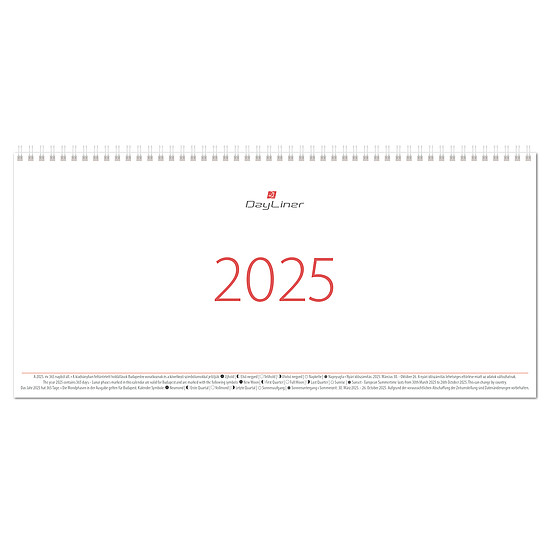 Dayliner asztali naptár Oktáv tömb 2025