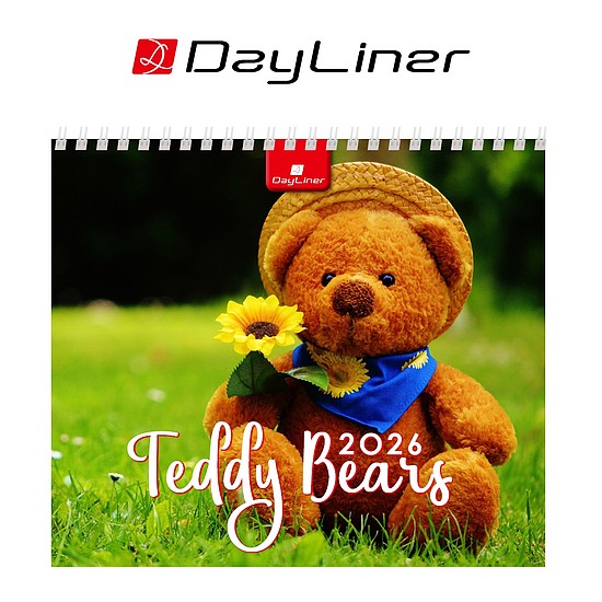 Dayliner asztali naptár Teddy álló mini 2026