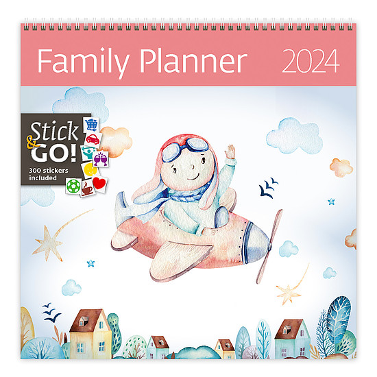 Dayliner falinaptár 300x600mm Family Planner 2024