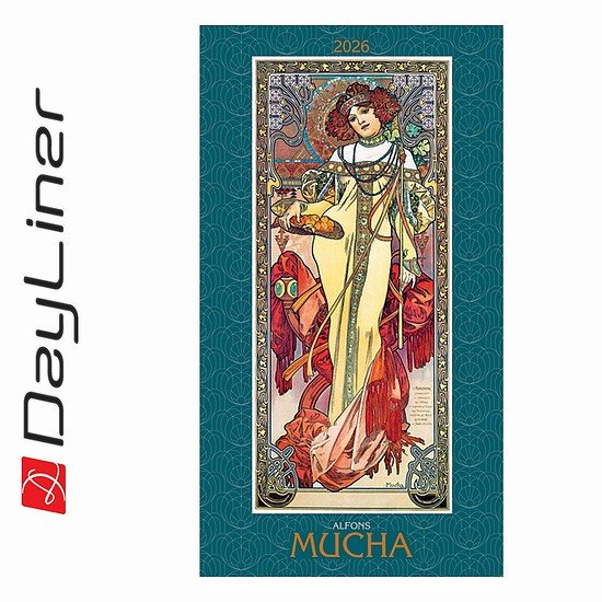 Dayliner falinaptár Alfons Mucha 2026