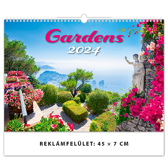 Dayliner falinaptár Gardens 450x315 mm reklámfelület: 70mm 2024