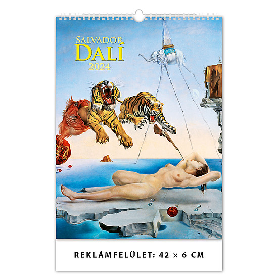 Dayliner falinaptár Salvador Dalí 420x560 mm reklámfelület 60mm 2024