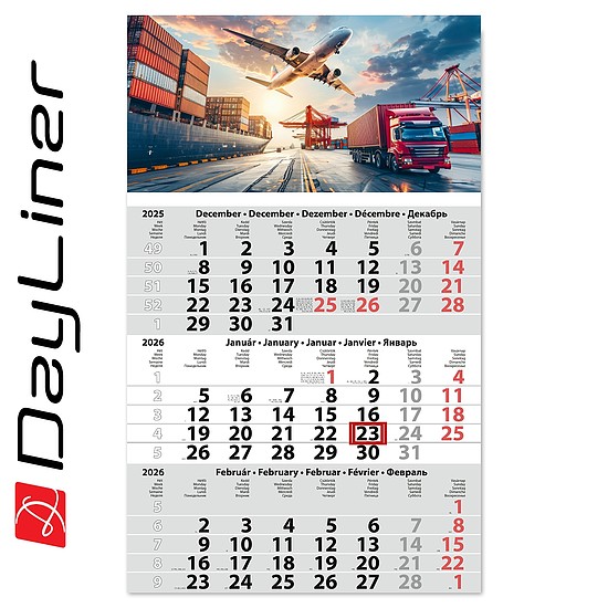 Dayliner speditőr naptár 1 tömb 3 hónap Primus Classic Logisztika 2026