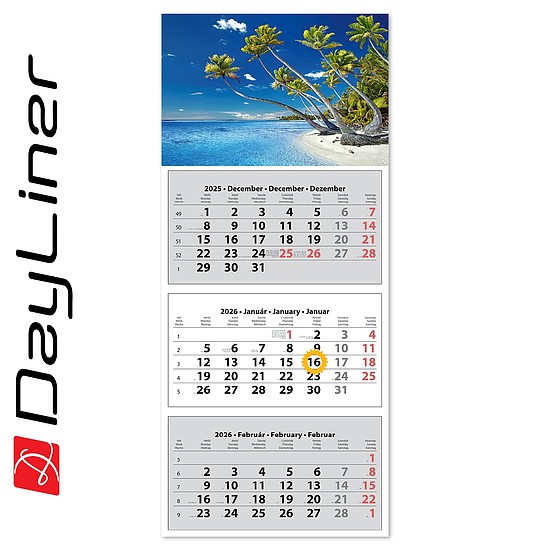 Dayliner speditőr naptár 3 tömb 3 hónap TRN Vízpart 2026