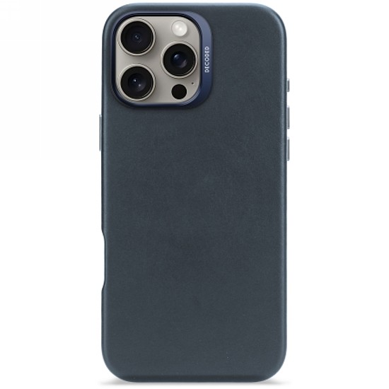 Decoded bőr hátlapú MagSafe tok iPhone 16 Pro Maxhoz - sötétkék