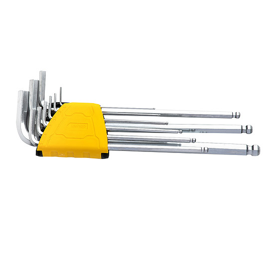 Deli Tools EDL3090 imbuszkulcs készlet, 1,5-10 mm, ezüst