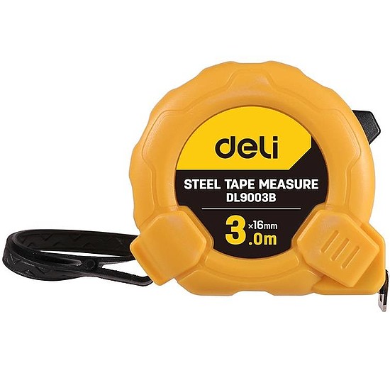 Deli Tools EDL9003B mérőszalag 3m / 16mm, sárga