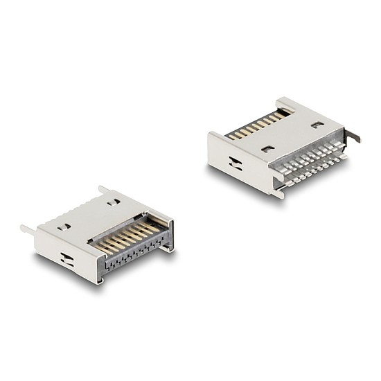 Delock 10 Gbps E-típusú A kulcs USB 20 tűs apa egyenes SMT forrasztási szereléshez