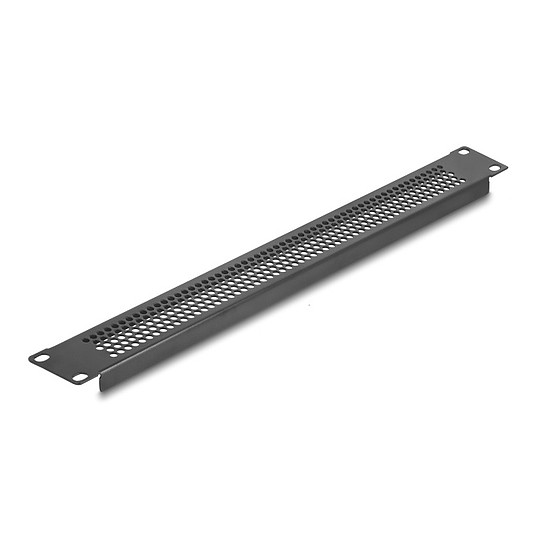 Delock 19 vakpanel kerek lyukakkal 1U fekete