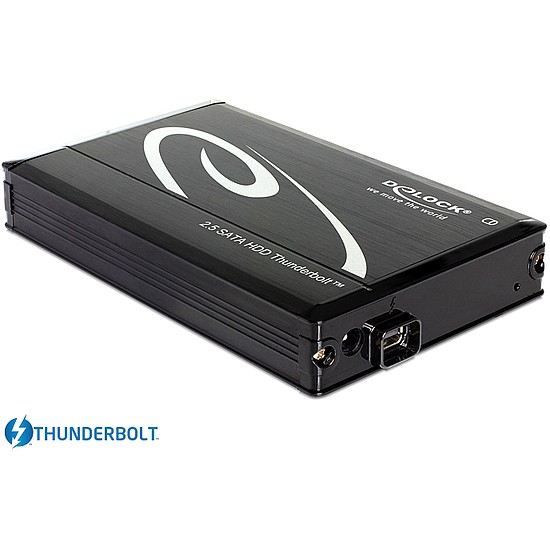Delock 2.5 külső meremvelmez ház SATA HDD > Thunderbolt (max. 15 mm HDD-ig) (42490)