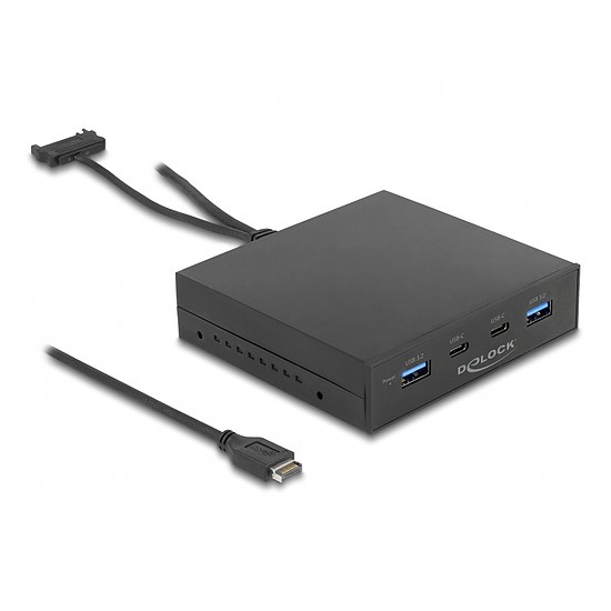 Delock 3,5 hüvelykes USB 3.2 Gen 2 előlap 2 x USB Type-C + 2 x USB Type-A (64057)