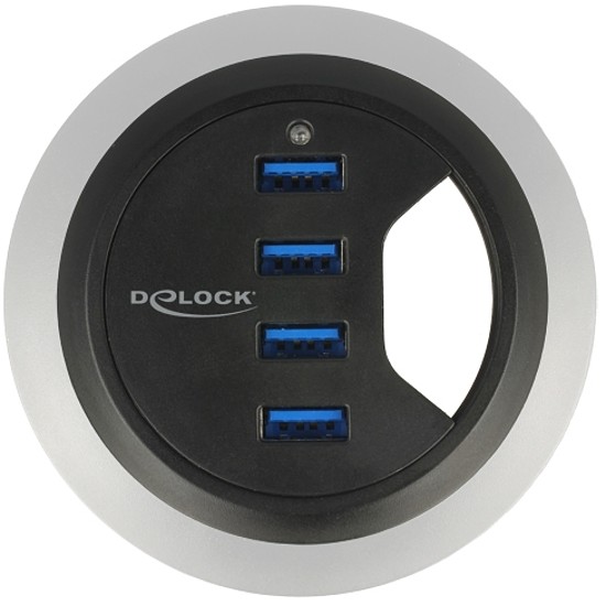 Delock 4 porttal rendelkező asztali USB 3.0 elosztó (62868)