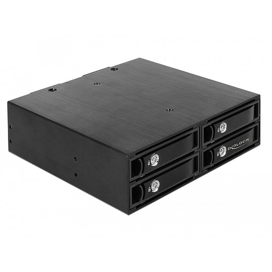 Delock 5.25 mobil rack 4 x 2.5 SATA / SAS HDD / SSD - hez 12 Gb/s sebességu (47233)