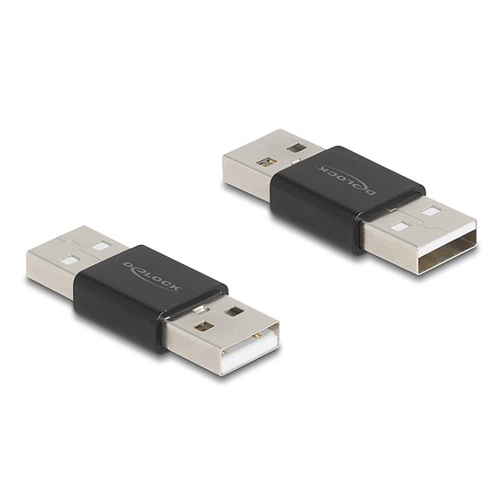 Delock A-típusú USB 2.0 fém adapter apa - apa