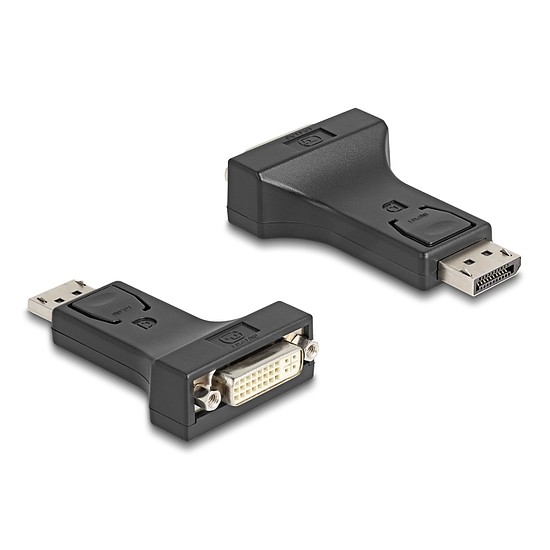 Delock Adapter DisplayPort 1.1-dugós csatlakozó DVI-csatlakozóhüvely passzív fekete