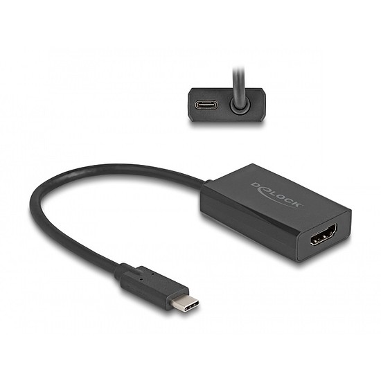 Delock Adapter HDMI anya - USB Type-C apa (DP Alt Mode) 4K, PD 100 W-tal