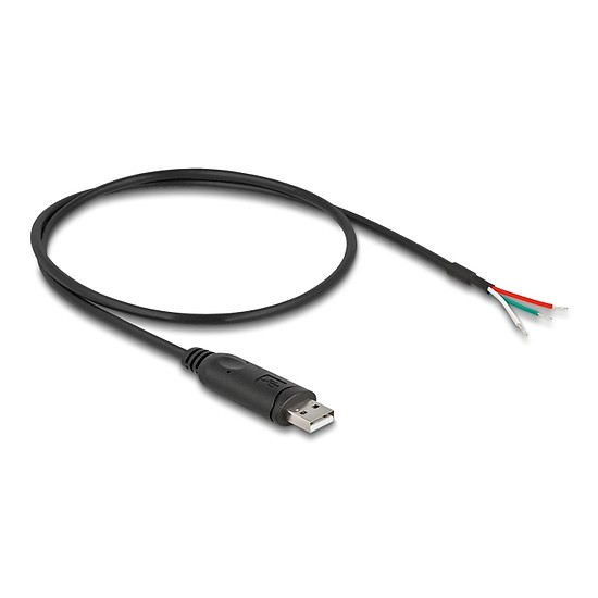 Delock Adapter kábel A-típusú USB 2.0 - soros RS-485 3 nyílt vezetékvéggel 0,5 m
