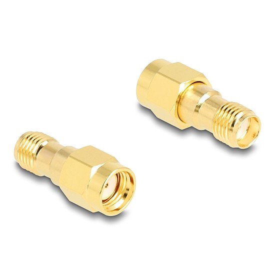 Delock Adapter RP-SMA-dugó apa SMA csatlakozóhüvely HBI59-1