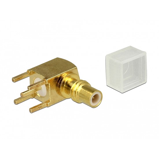 Delock Adapter, SMC hüvely 90 fokban ívelt PCB (65851)