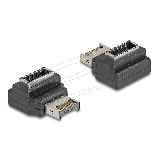 Delock Adapter USB 10 Gbps E-típusú A kulcs apa anya hajlított