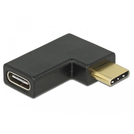Delock Adapter USB 10 Gbps (USB 3.1 Gen 2) USB Type-C csatlakozó > csatlakozó ívelt bal / jobb (65915)
