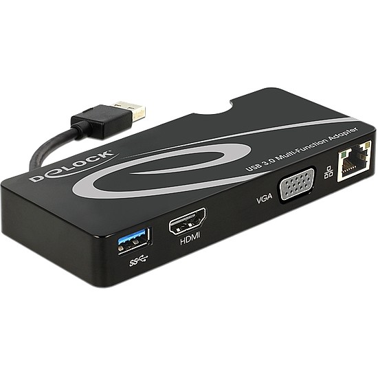 Delock Adapter USB 3.0 > HDMI / VGA + Gigabit LAN + USB 3.0 (62461)