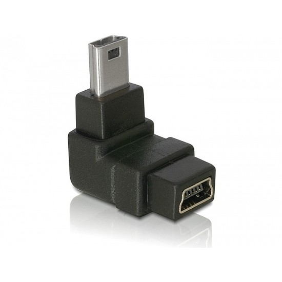 Delock Adapter USB-B mini 5tűs male/female 90 derékszögű (65097)