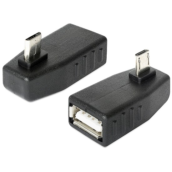 Delock adapter USB micro-B apa > USB 2.0-A anya, OTG, 270 -ban forgatott (65473)