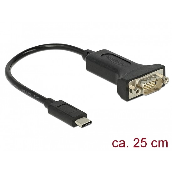 Delock Adapter, USB Type-C > 1 db soros DB9 RS-232 (63908)