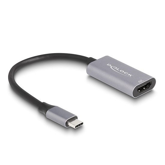 Delock Adapter USB Type-C apa - HDMI anya (DP Alt Mód) 4K 60 Hz HDR és HDCP kiegészítéssel