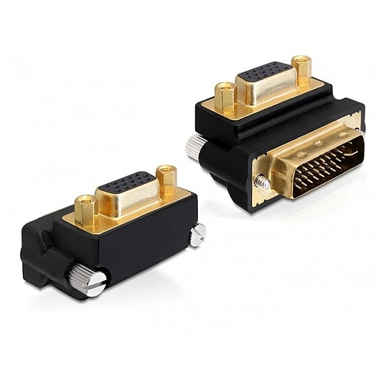 Delock adapter VGA anya > DVI 24+5 pines apa, 270 -ban elforgatott (65261)