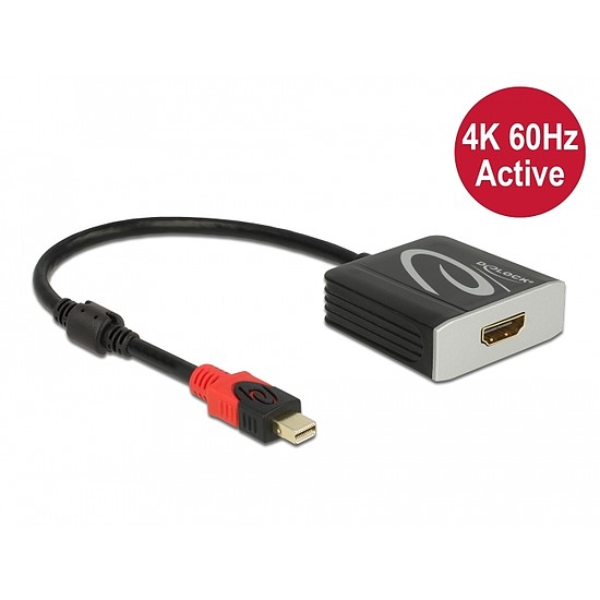 Delock Aktív mini DisplayPort 1.4 - HDMI átalakító 4K 60 Hz (HDR) (65302)