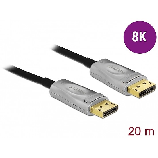 Delock Aktív optikai kábel DisplayPort 1.4 8K 20 m (85887)