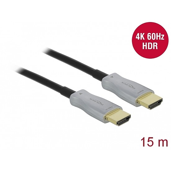 Delock Aktív optikai kábel HDMI 4K 60 Hz 15 m (85012)