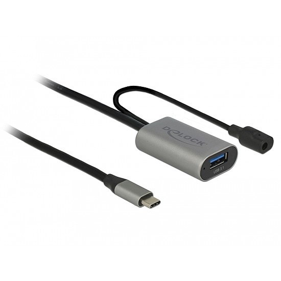 Delock Aktív USB 3.1 Gen 1 bovíto kábel USB Type-C - USB A-típusú 5 m (85391)