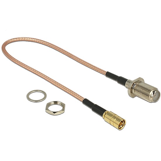 Delock Antenna cable F jack bulkhead > SMB plug RG-316 25 cm (13024)