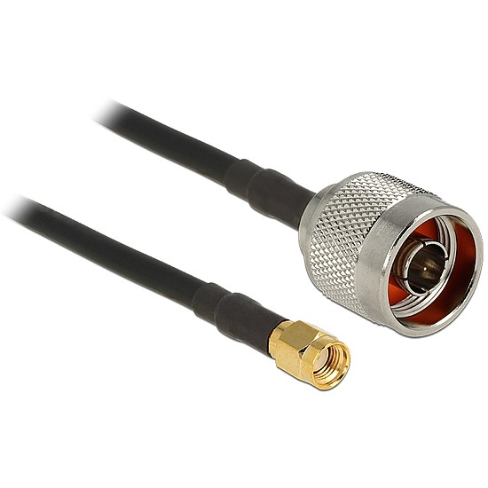 Delock Antenna Cable N Plug > RP-SMA Plug CFD200 0.5 m Low Loss (88937)