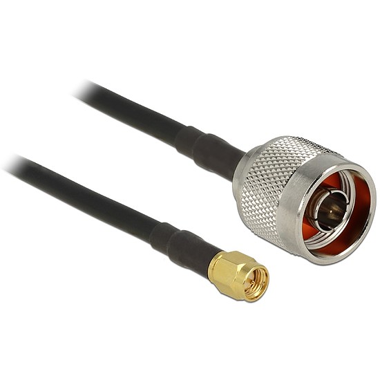 Delock Antenna Cable N plug > SMA plug CFD200 10 m low loss (89421)