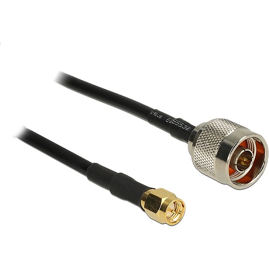 Delock Antenna Cable N plug > SMA plug CFD200 15 m low loss (89516)