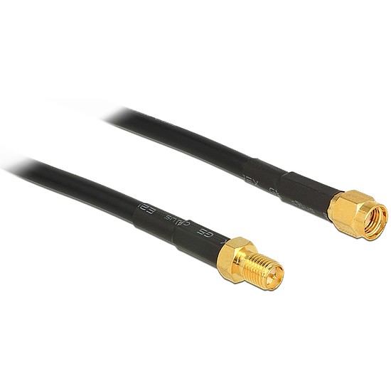 Delock Antenna Cable RP-SMA plug > RP-SMA jack CFD200 1 m low loss (89423)