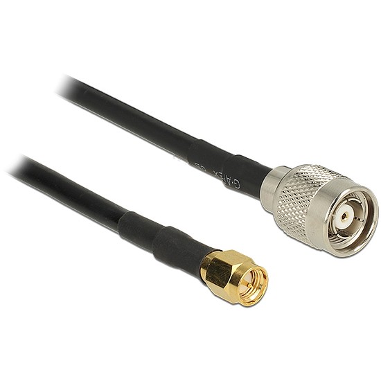 Delock Antenna Cable RP-TNC Plug > SMA Plug RG-58 C/U 5 m (89513)