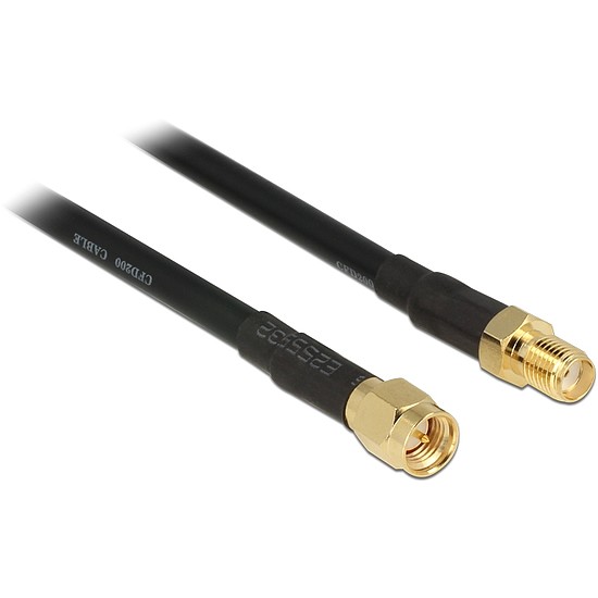 Delock Antenna Cable SMA plug > SMA jack CFD200 15 m low loss (89425)