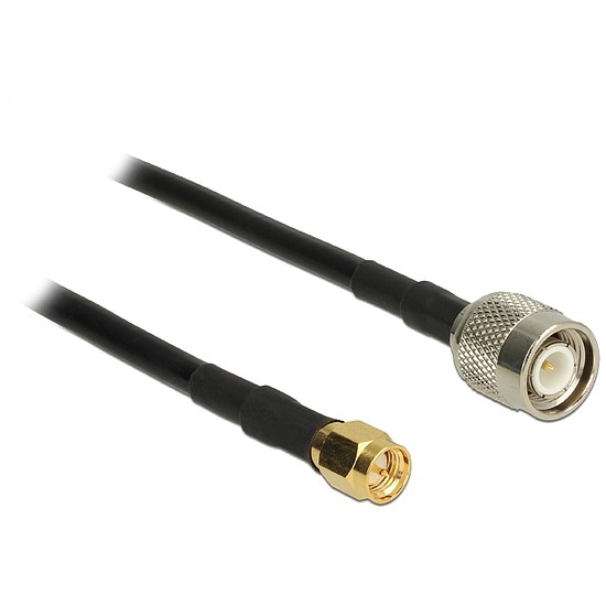 Delock Antenna Cable TNC Plug > SMA Plug CFD200 5 m low loss (89505)