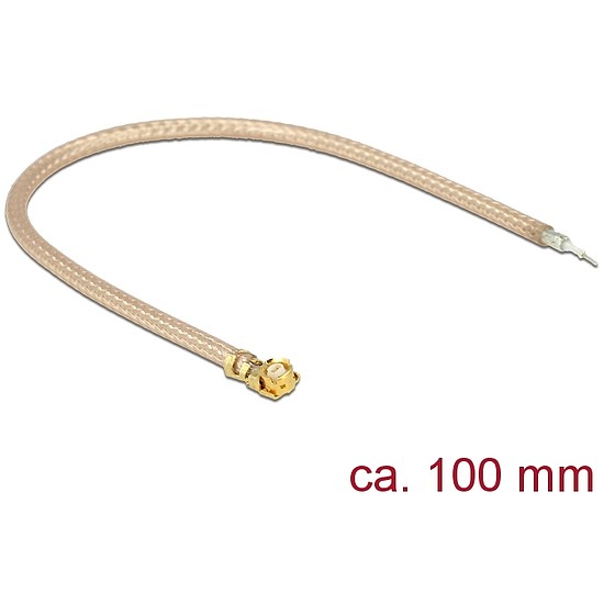 Delock antenna kábel MHF / U.FL kompatibilis dugó> nyitott végű ónozott RG-178 10 cm (89429)