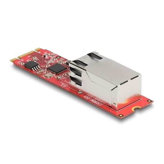 Delock Átalakító M.2 Kulcs B+M bemeneti - 1 x RJ45 2,5 Gigabit LAN vízszintes csatlakozó