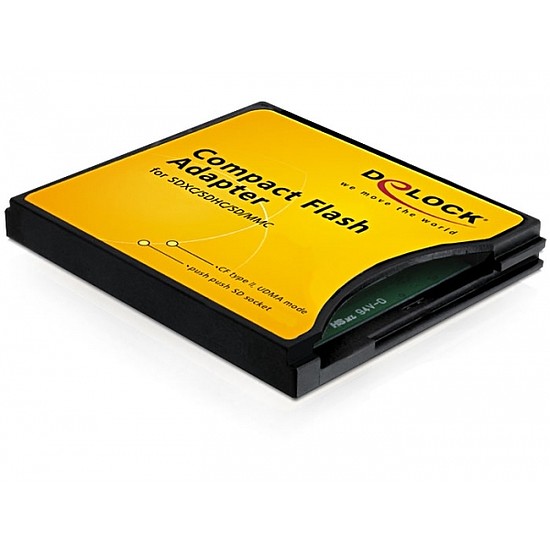 Delock Compact Flash adapter SD / MMC memória kártyákhoz (61796)