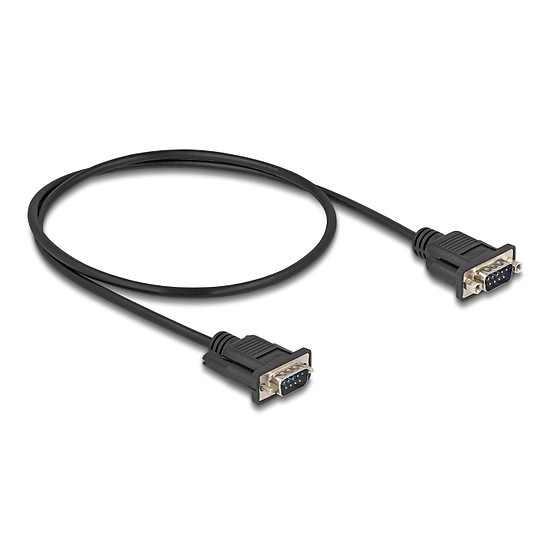 Delock D-Sub9-es, RS-232 soros kábel, apa-apa, 0,5 m