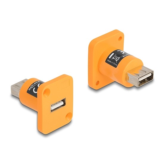 Delock D-típusú Modul A-típusú USB 2.0 csatlakozós anya anya narancssárga