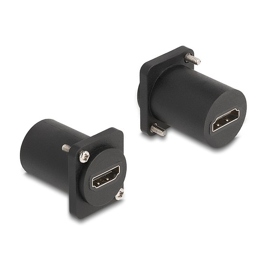Delock D-típusú Modul HDMI 8K 60Hz anya anya csavarokkal fekete